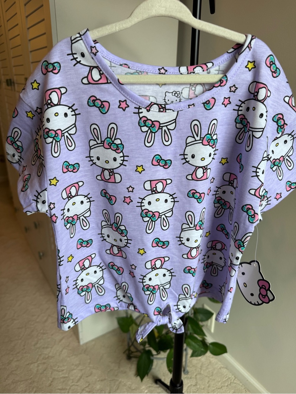 Hello Kitty Lavender Tee Girls size 7 BRAND NEW!
